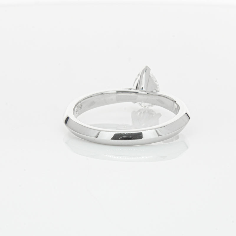 18ct White Gold .71ct Pear Diamond Venetian Ring-Ring-Walker & Hall