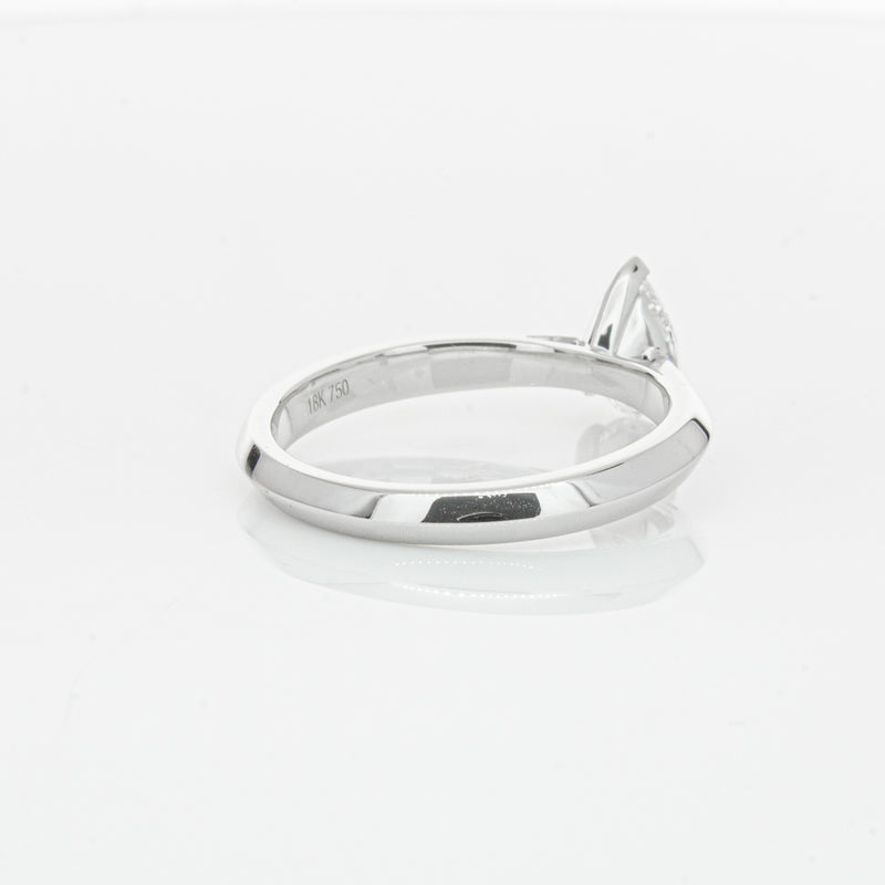18ct White Gold .71ct Pear Diamond Venetian Ring-Ring-Walker & Hall