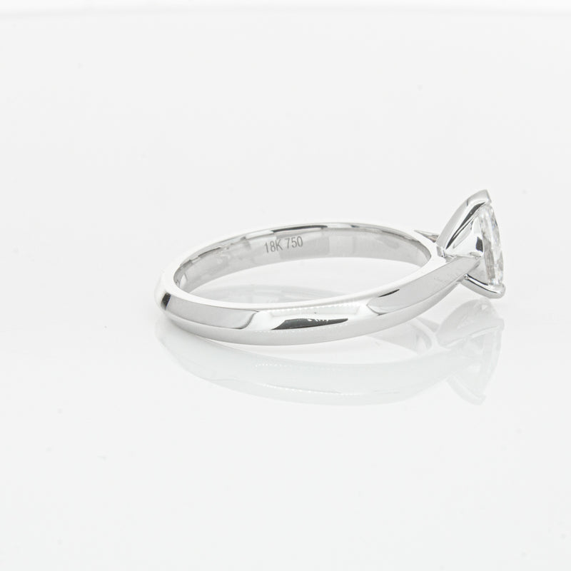 18ct White Gold .71ct Pear Diamond Venetian Ring-Ring-Walker & Hall