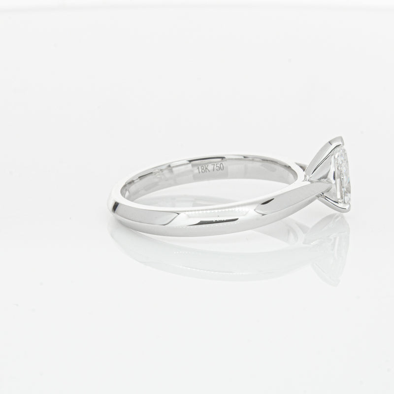 18ct White Gold .71ct Pear Diamond Venetian Ring-Ring-Walker & Hall