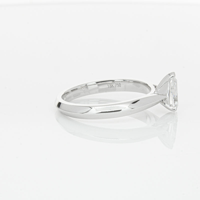 18ct White Gold .71ct Pear Diamond Venetian Ring-Ring-Walker & Hall