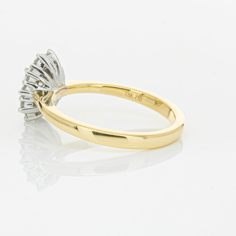 18ct Yellow Gold .50ct Oval Diamond Belle Ring-Ring-Walker & Hall