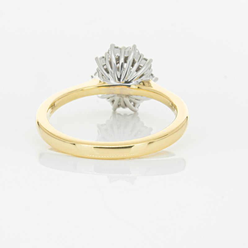 18ct Yellow Gold .50ct Oval Diamond Belle Ring-Ring-Walker & Hall