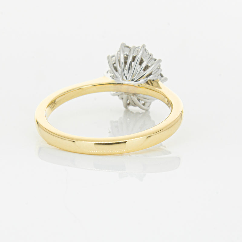 18ct Yellow Gold .50ct Oval Diamond Belle Ring-Ring-Walker & Hall