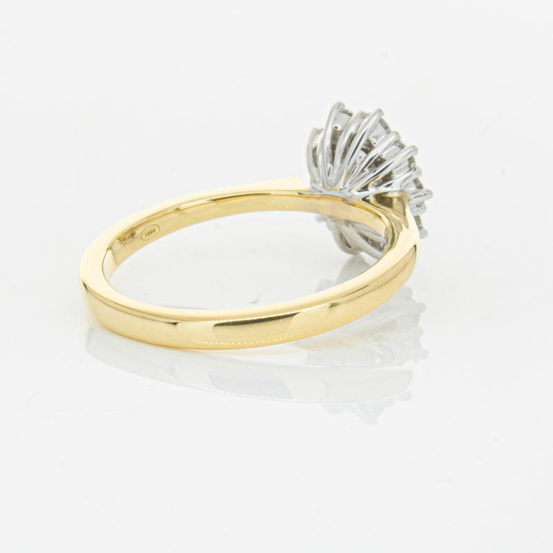 18ct Yellow Gold .50ct Oval Diamond Belle Ring-Ring-Walker & Hall