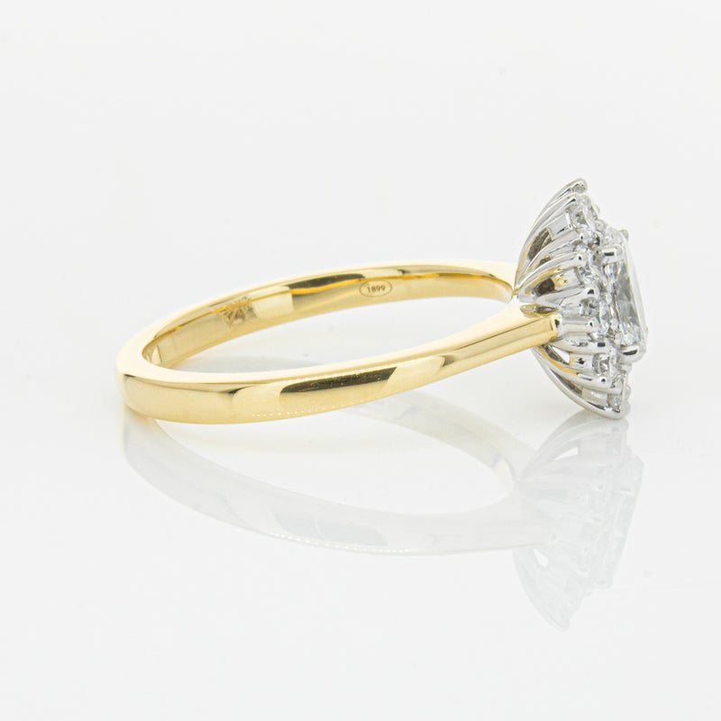 18ct Yellow Gold .50ct Oval Diamond Belle Ring-Ring-Walker & Hall