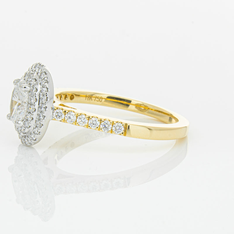 18ct Yellow Gold .50ct Oval Cut Diamond Rosa Ring-Ring-Walker & Hall