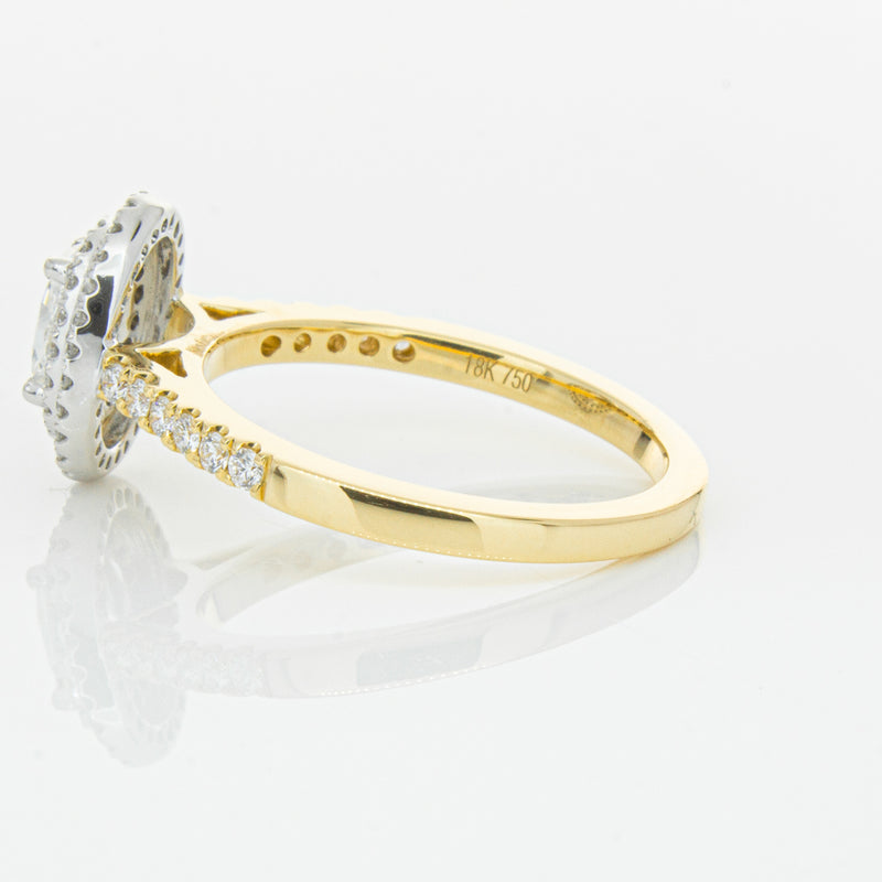 18ct Yellow Gold .50ct Oval Cut Diamond Rosa Ring-Ring-Walker & Hall