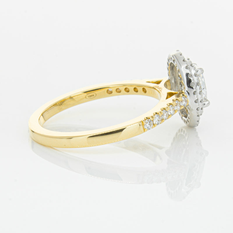 18ct Yellow Gold .50ct Oval Cut Diamond Rosa Ring-Ring-Walker & Hall