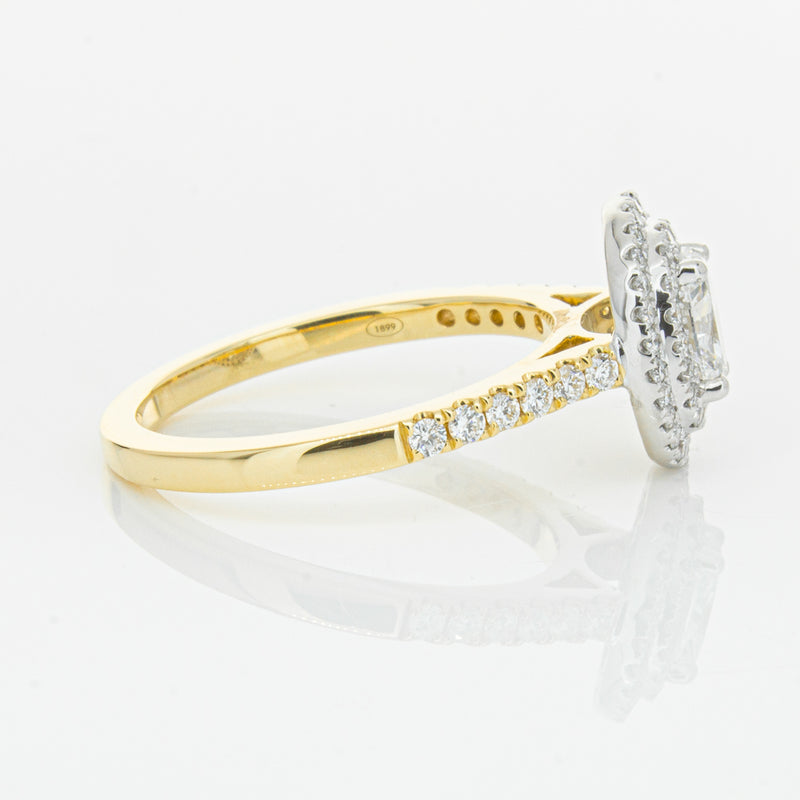 18ct Yellow Gold .50ct Oval Cut Diamond Rosa Ring-Ring-Walker & Hall