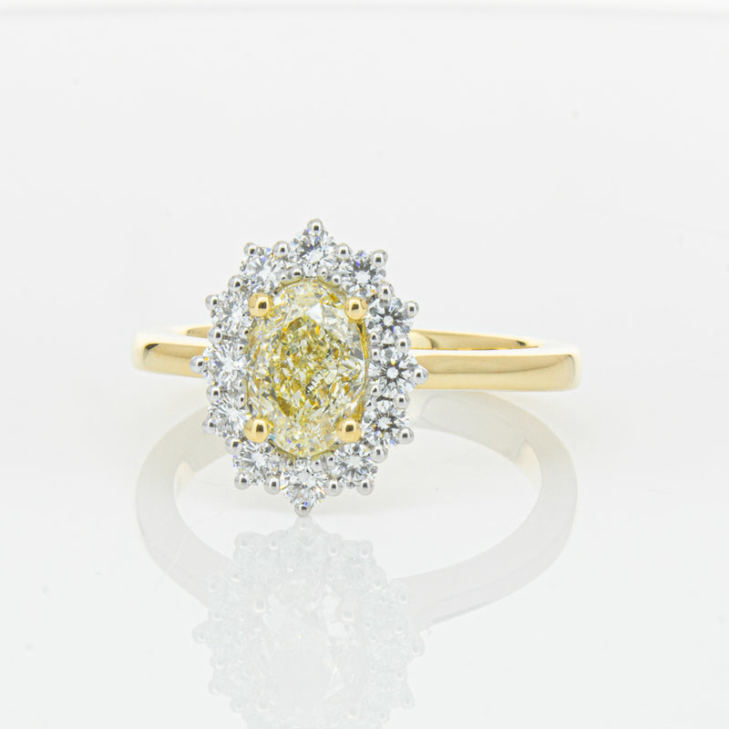 18ct Yellow Gold Oval Cut Diamond Belle Ring-Ring-Walker & Hall