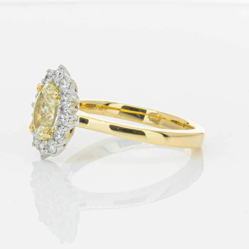 18ct Yellow Gold Oval Cut Diamond Belle Ring-Ring-Walker & Hall