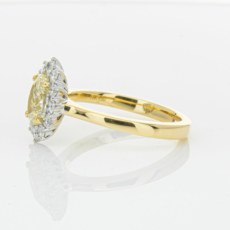 18ct Yellow Gold Oval Cut Diamond Belle Ring-Ring-Walker & Hall