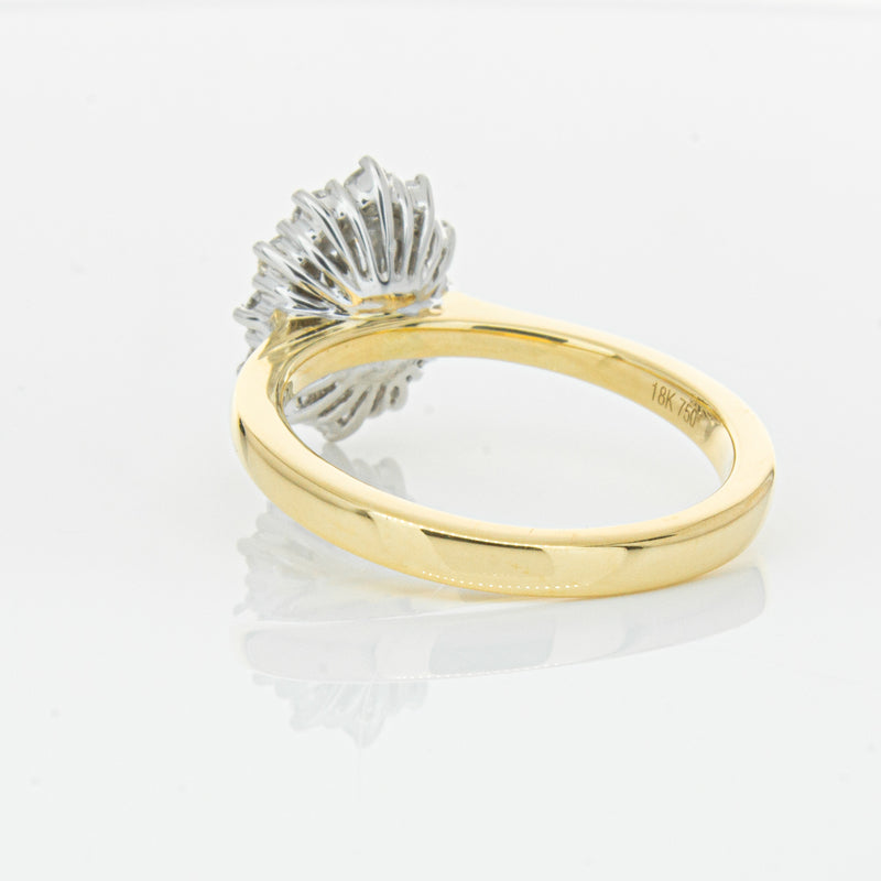 18ct Yellow Gold Oval Cut Diamond Belle Ring-Ring-Walker & Hall