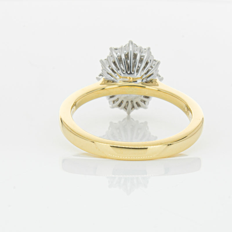 18ct Yellow Gold Oval Cut Diamond Belle Ring-Ring-Walker & Hall