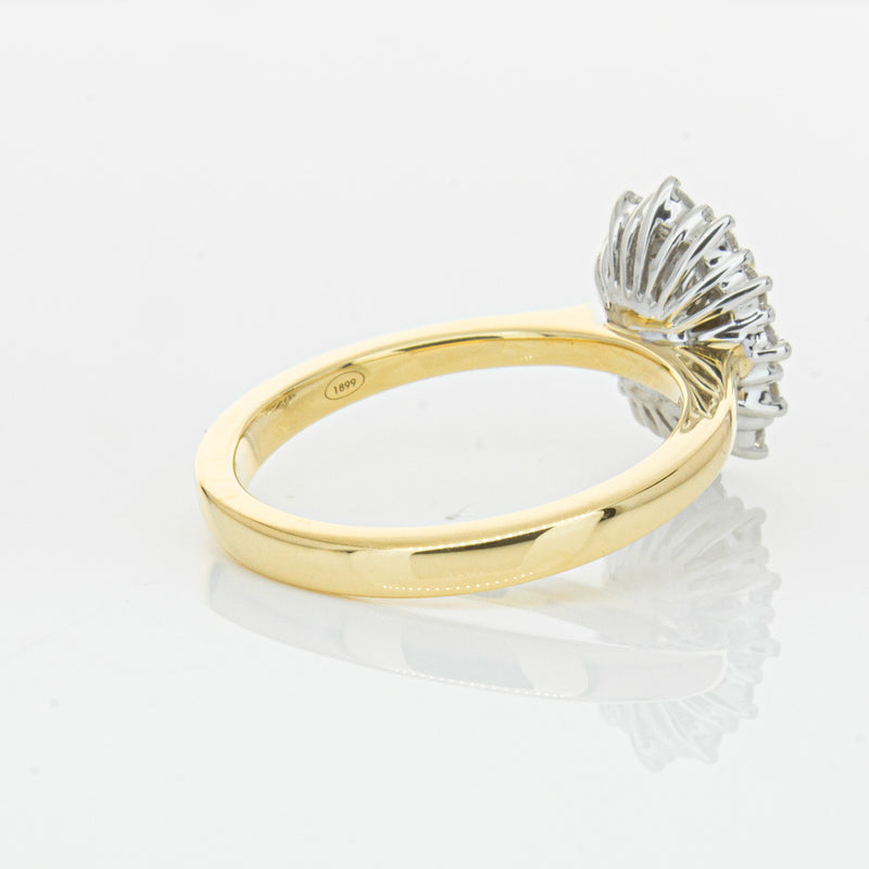 18ct Yellow Gold Oval Cut Diamond Belle Ring-Ring-Walker & Hall