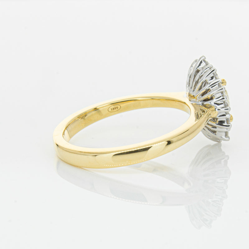 18ct Yellow Gold Oval Cut Diamond Belle Ring-Ring-Walker & Hall