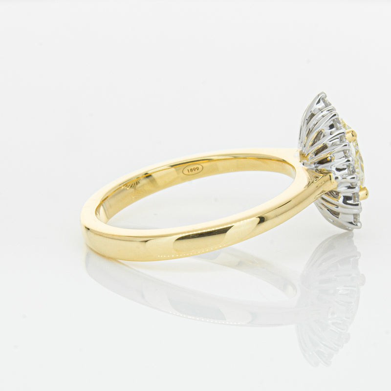 18ct Yellow Gold Oval Cut Diamond Belle Ring-Ring-Walker & Hall