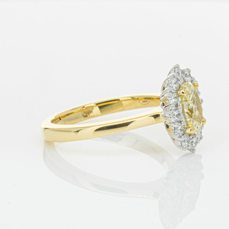 18ct Yellow Gold Oval Cut Diamond Belle Ring-Ring-Walker & Hall