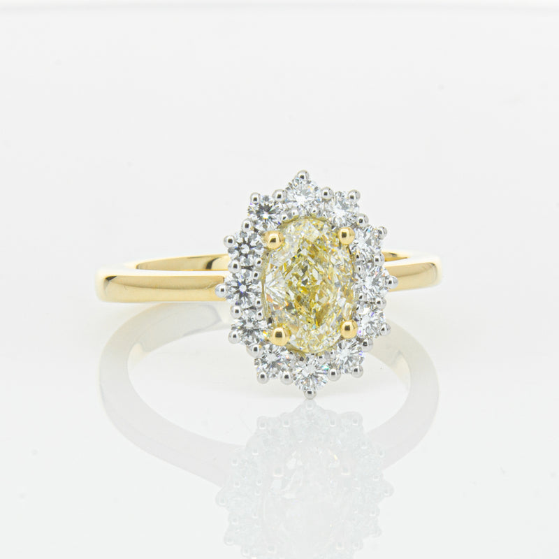 18ct Yellow Gold Oval Cut Diamond Belle Ring-Ring-Walker & Hall
