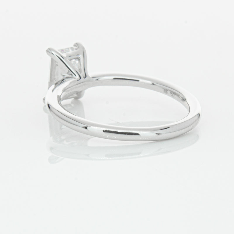 18ct White Gold 1.51ct Emerald Cut Diamond Melba Ring-Ring-Walker & Hall