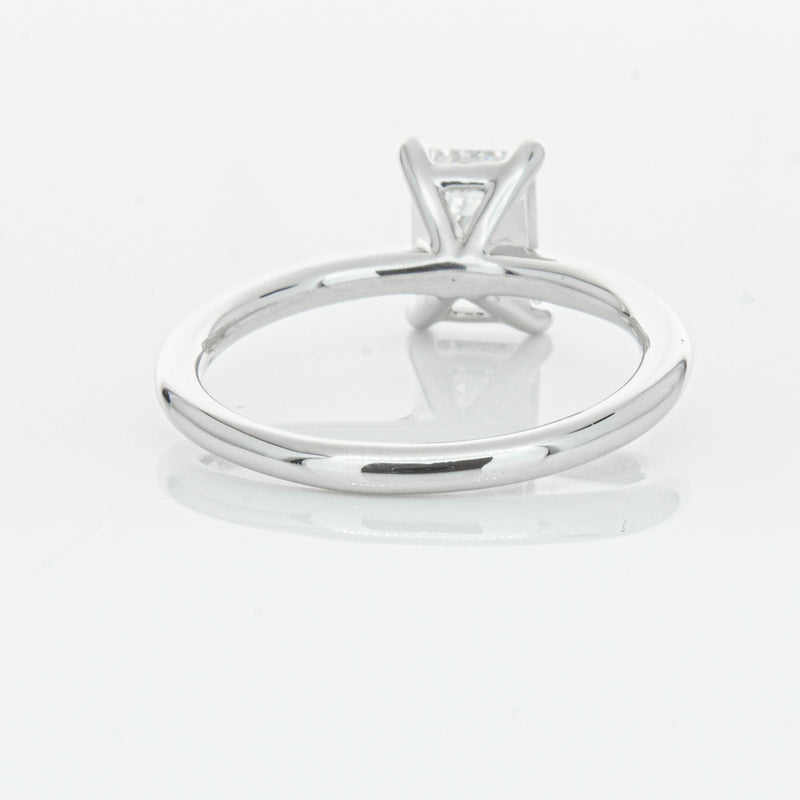 18ct White Gold 1.51ct Emerald Cut Diamond Melba Ring-Ring-Walker & Hall