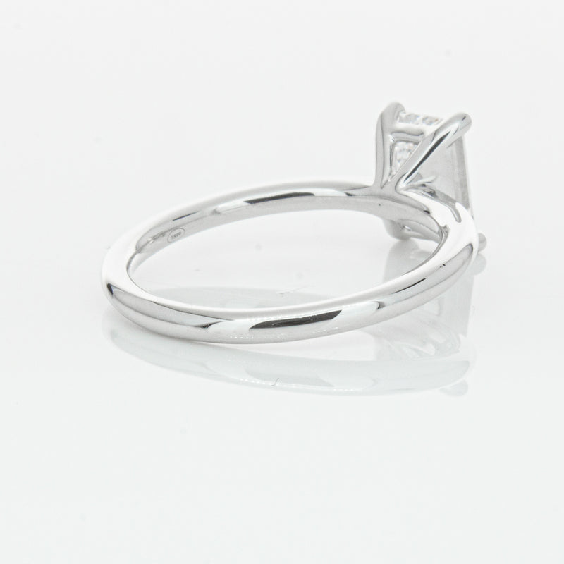 18ct White Gold 1.51ct Emerald Cut Diamond Melba Ring-Ring-Walker & Hall