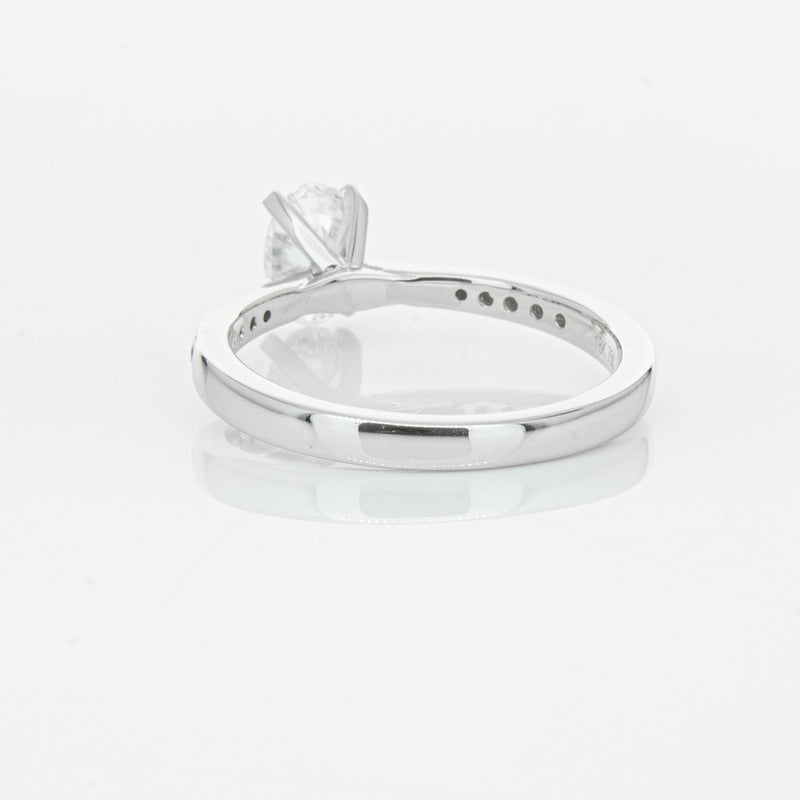 18ct White Gold .70ct Oval Cut Diamond Zenith Ring-Ring-Walker & Hall