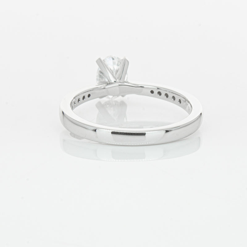 18ct White Gold .70ct Oval Cut Diamond Zenith Ring-Ring-Walker & Hall