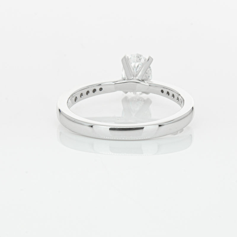 18ct White Gold .70ct Oval Cut Diamond Zenith Ring-Ring-Walker & Hall