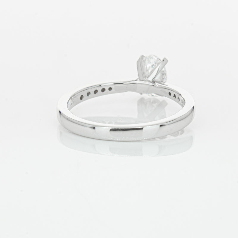 18ct White Gold .70ct Oval Cut Diamond Zenith Ring-Ring-Walker & Hall