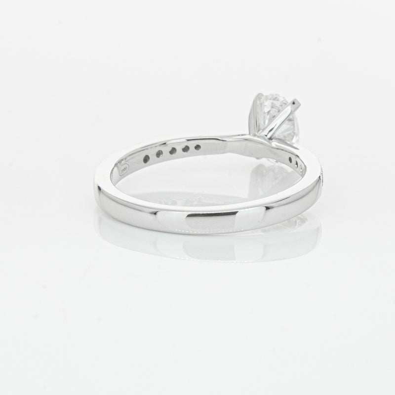 18ct White Gold .70ct Oval Cut Diamond Zenith Ring-Ring-Walker & Hall