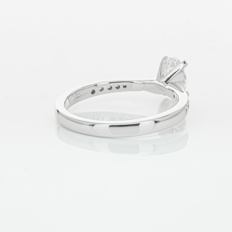 18ct White Gold .70ct Oval Cut Diamond Zenith Ring-Ring-Walker & Hall