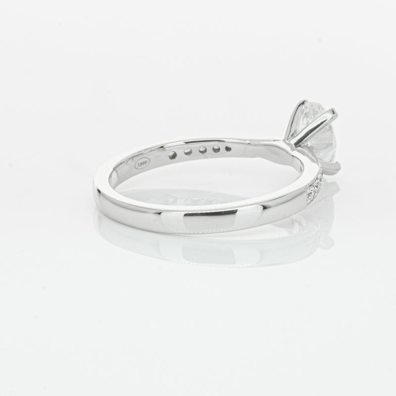 18ct White Gold .70ct Oval Cut Diamond Zenith Ring-Ring-Walker & Hall