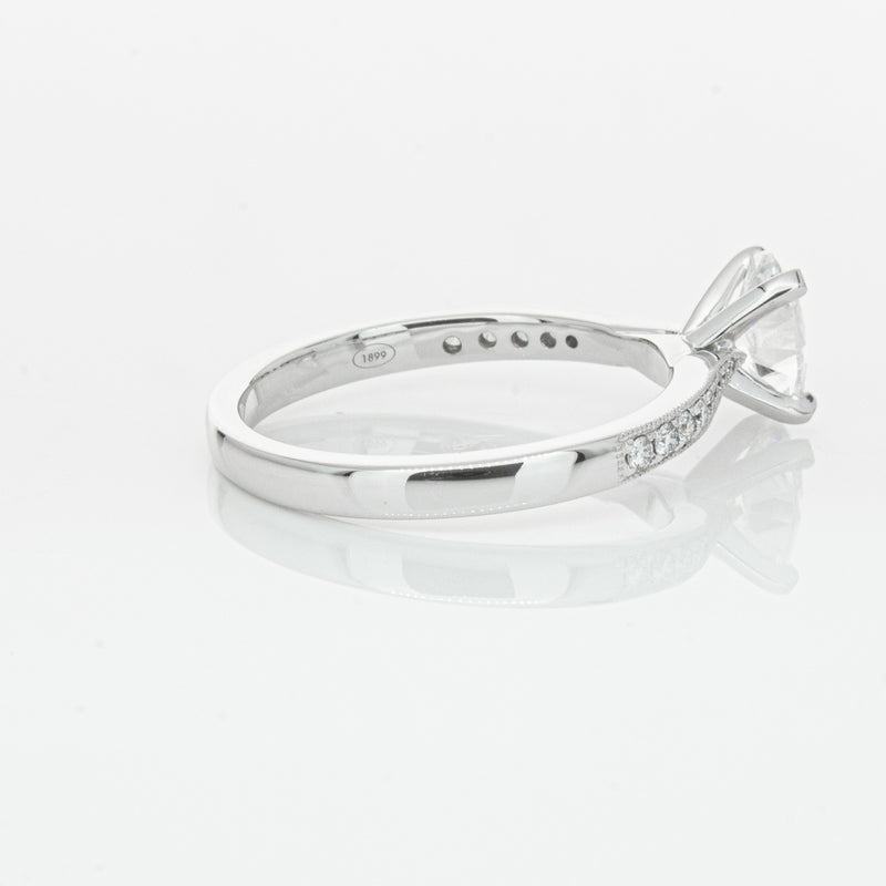 18ct White Gold .70ct Oval Cut Diamond Zenith Ring-Ring-Walker & Hall