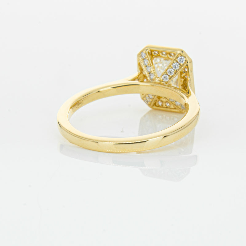 18ct Yellow Gold 1.51ct Emerald Cut Diamond Aria Ring-Ring-Walker & Hall