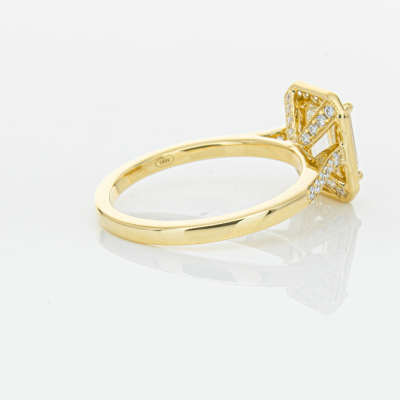 18ct Yellow Gold 1.51ct Emerald Cut Diamond Aria Ring-Ring-Walker & Hall