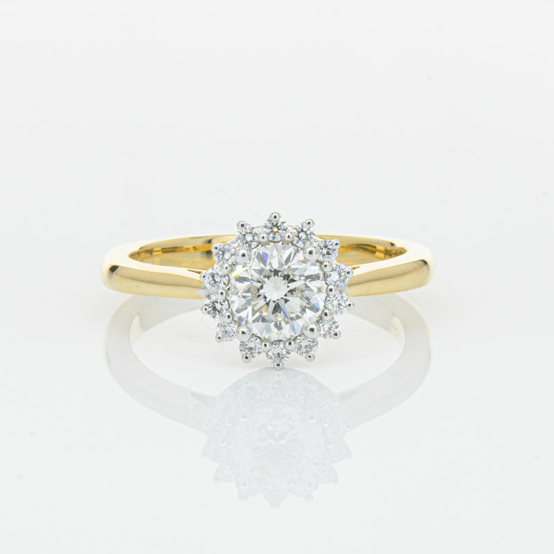 18ct Yellow Gold .70ct Diamond Belle Ring-Ring-Walker & Hall