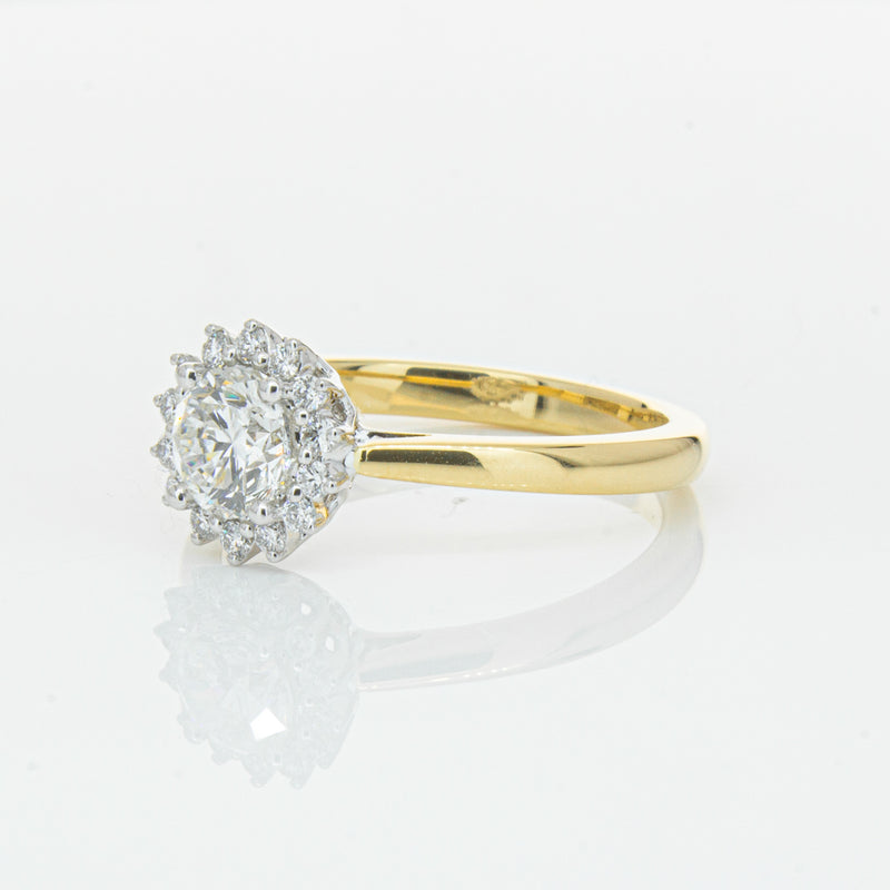 18ct Yellow Gold .70ct Diamond Belle Ring-Ring-Walker & Hall