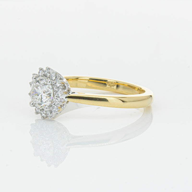 18ct Yellow Gold .70ct Diamond Belle Ring-Ring-Walker & Hall
