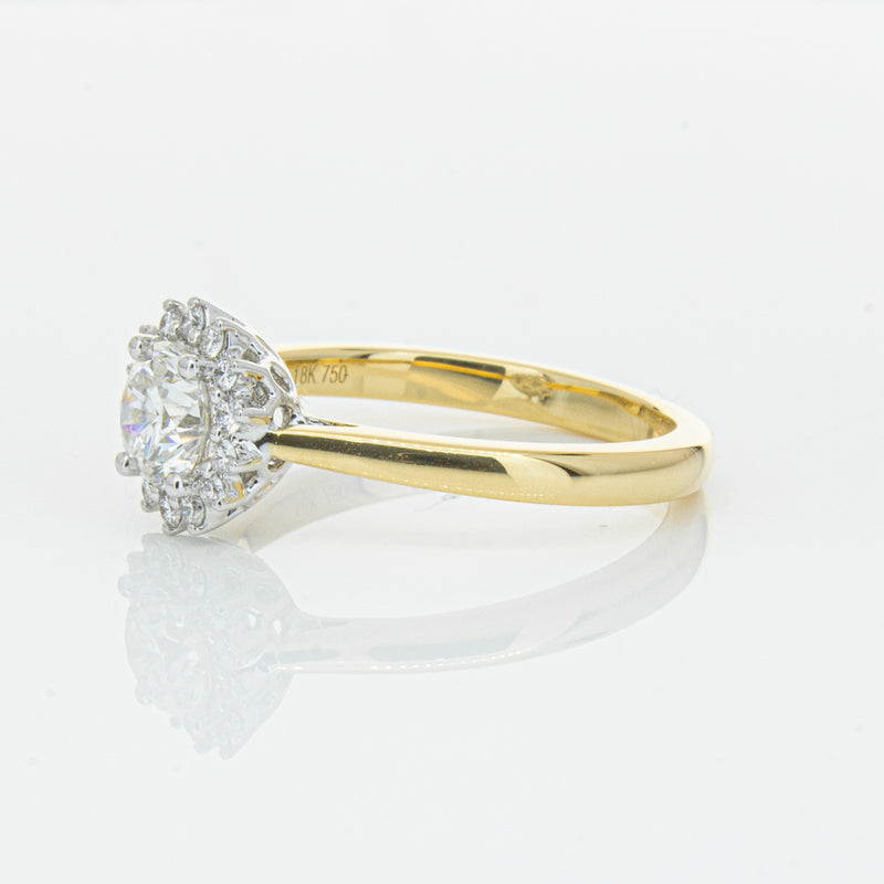 18ct Yellow Gold .70ct Diamond Belle Ring-Ring-Walker & Hall