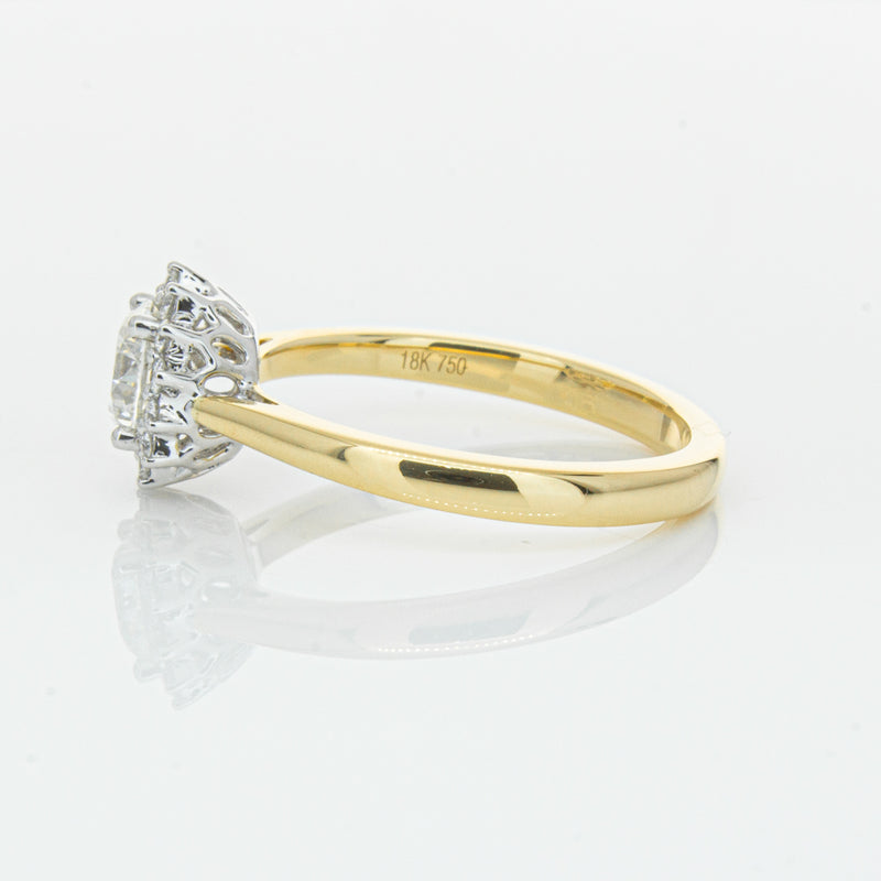 18ct Yellow Gold .70ct Diamond Belle Ring-Ring-Walker & Hall