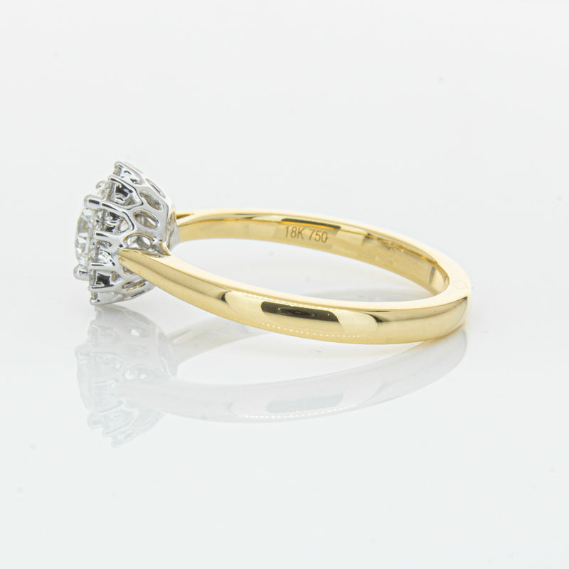 18ct Yellow Gold .70ct Diamond Belle Ring-Ring-Walker & Hall