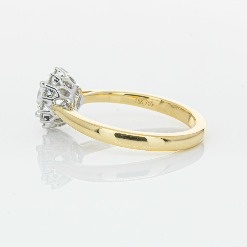 18ct Yellow Gold .70ct Diamond Belle Ring-Ring-Walker & Hall