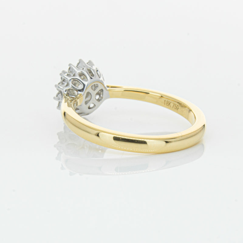 18ct Yellow Gold .70ct Diamond Belle Ring-Ring-Walker & Hall