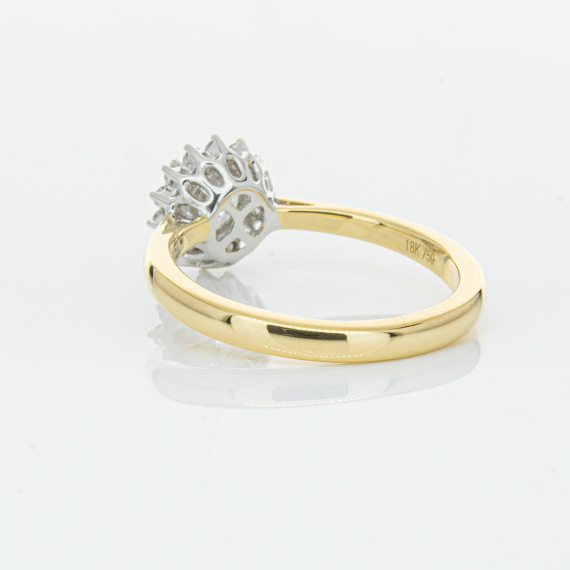 18ct Yellow Gold .70ct Diamond Belle Ring-Ring-Walker & Hall