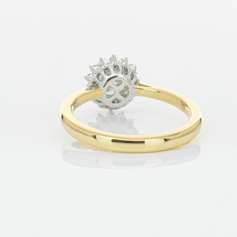 18ct Yellow Gold .70ct Diamond Belle Ring-Ring-Walker & Hall