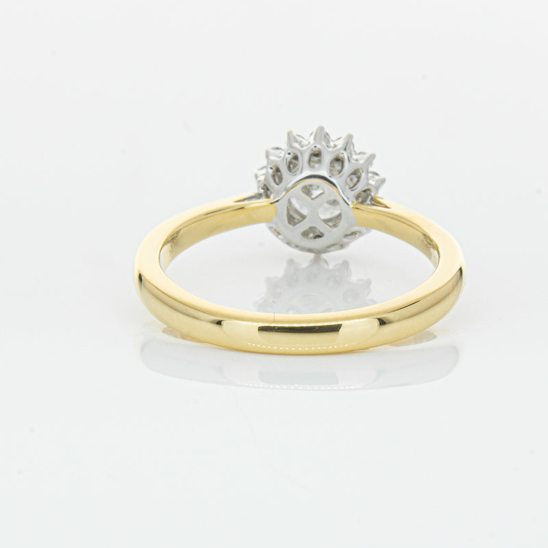 18ct Yellow Gold .70ct Diamond Belle Ring-Ring-Walker & Hall