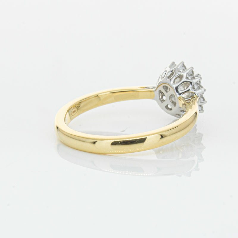 18ct Yellow Gold .70ct Diamond Belle Ring-Ring-Walker & Hall