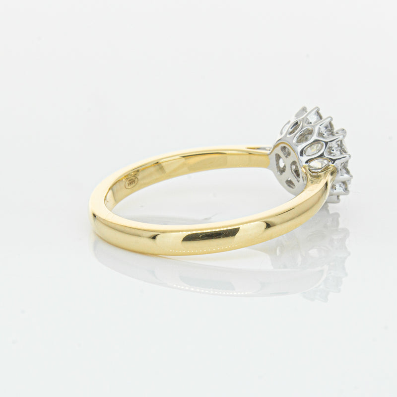 18ct Yellow Gold .70ct Diamond Belle Ring-Ring-Walker & Hall